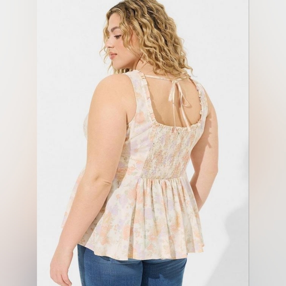 Torrid Babydoll Challis Sleeveless Top - Picture 3 of 3